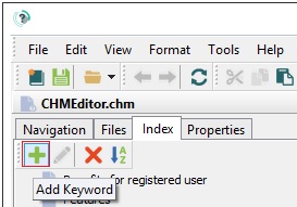 CHM file: add keyword