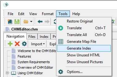 Generate CHM index