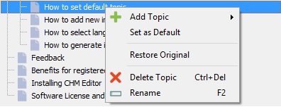 Set default topic at another time